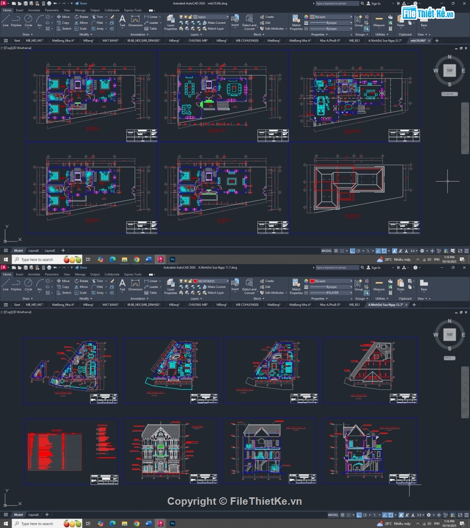 mẫu biệt thự,file cad biệt thự,biệt thự file cad