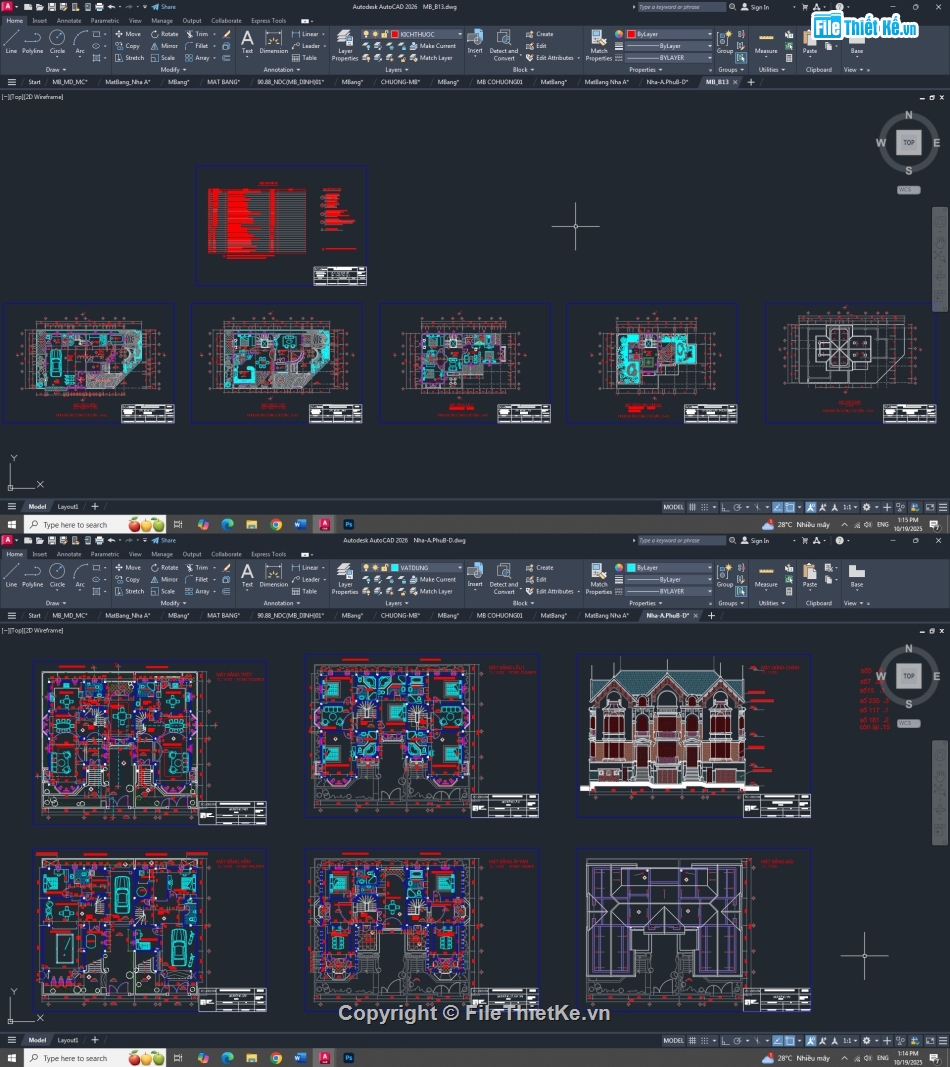 mẫu biệt thự,file cad biệt thự,biệt thự file cad