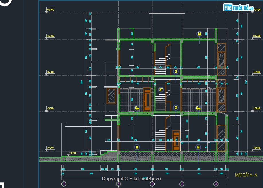 bản vẽ nhà phố 3 tầng,bản vẽ nhà phố,Bản vẽ cad nhà phố 3 tầng