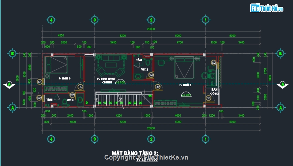 nhà phố 3 tầng,bản vẽ nhà phố 3 tầng,kiến trúc nhà phố