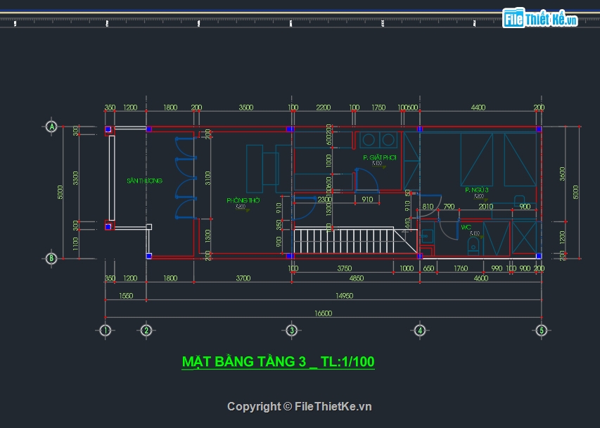 nhà phố 3 tầng,cad nhà phố 3 tầng,file cad nhà phố 3 tầng,bản vẽ nhà phố 3 tầng