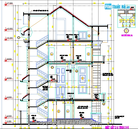 bản vẽ biệt thự,biệt thự 5 tầng,15x18m,bản vẽ thiết kế,bản vẽ  biệt thự,thiết kế biệt thự