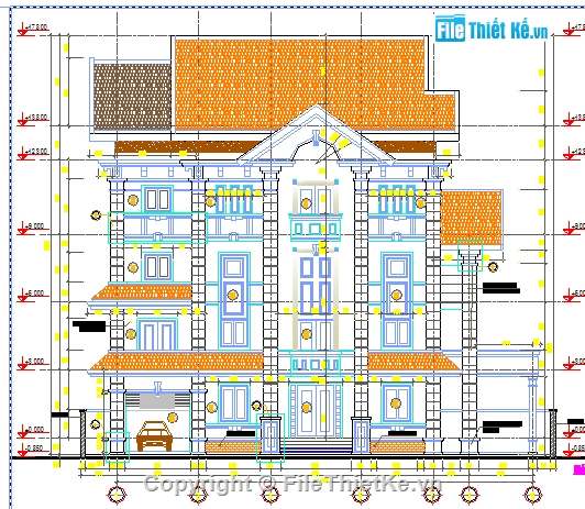 bản vẽ biệt thự,biệt thự 5 tầng,15x18m,bản vẽ thiết kế,bản vẽ  biệt thự,thiết kế biệt thự