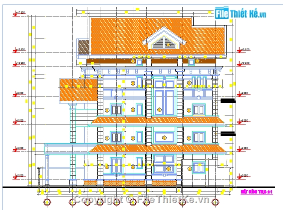 bản vẽ biệt thự,biệt thự 5 tầng,15x18m,bản vẽ thiết kế,bản vẽ  biệt thự,thiết kế biệt thự