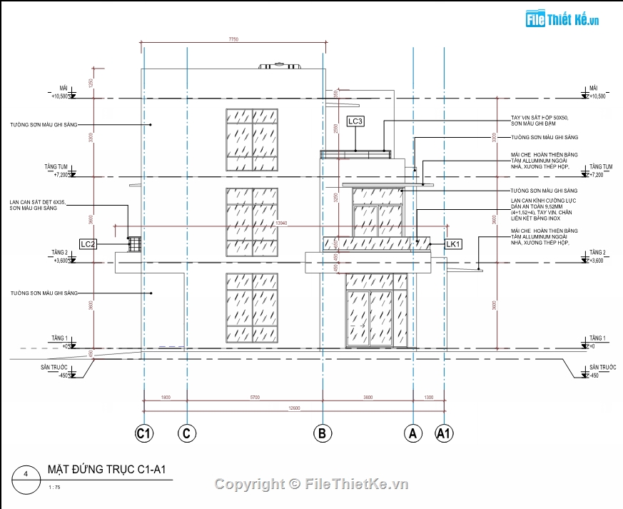 biệt thự 3 tầng,bản vẽ 3 tầng,kiến trúc biệt thự đẹp
