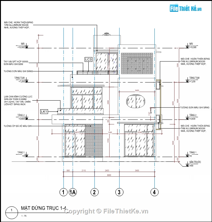 biệt thự 3 tầng,bản vẽ 3 tầng,kiến trúc biệt thự đẹp