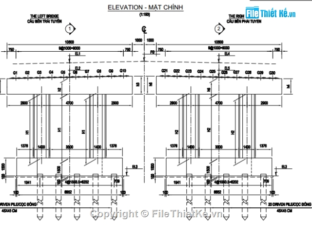 dầm bản rỗng,dầm bản 24m,cầu bản 24m,bản dự ứng lực,mố chữ u,trụ đặc thân hẹp