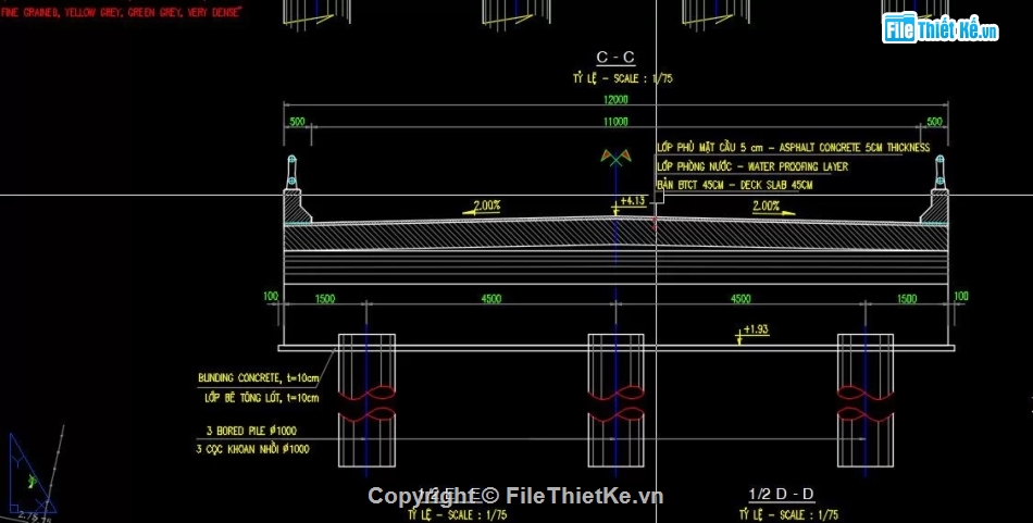 cầu dầm,Bản vẽ dầm,Bản vẽ cầu dầm