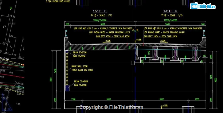 cầu dầm,Bản vẽ dầm,Bản vẽ cầu dầm