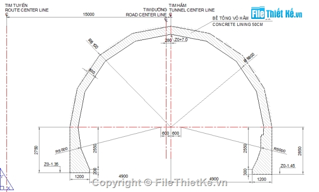 Bản vẽ,kỹ thuật,đường bộ,Hầm,đèo cả,Full