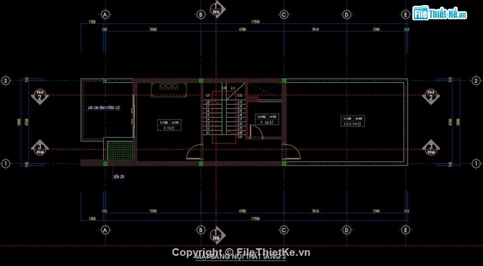 kiến trúc 3 tầng,nhà 3 tầng,bản vẽ nhà lô phố,bản vẽ nhà 3 tầng 5x17.5,nhà lô phố 3 tầng,nhà lô phố 3 tầng 5x17.5