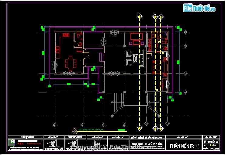 nhà kiểu Huế,bản vẽ kiến trúc,nhà 3 gian 8.7x16.1m,bản vẽ nhà 3 gian,file cad nhà 3 gian