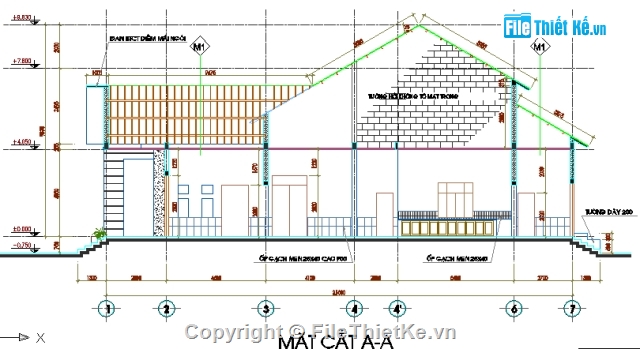 nhà cấp 4,nhà cấp 4 đẹp,mặt tiền 9m,bản vẽ thiết kế,thiết kế nhà cấp 4,hồ sơ nhà cấp 4