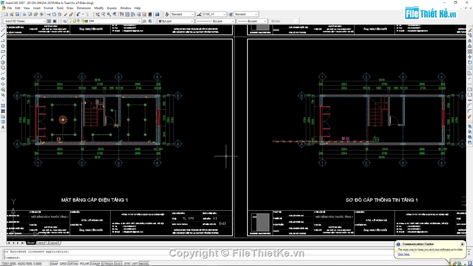 nhà phố 3 tầng,Autocad nhà phố 3 tầng,Bản vẽ nhà phố 3 tầng,Nhà phố 3 tầng 4x11m,Cad nhà phố 3 tầng