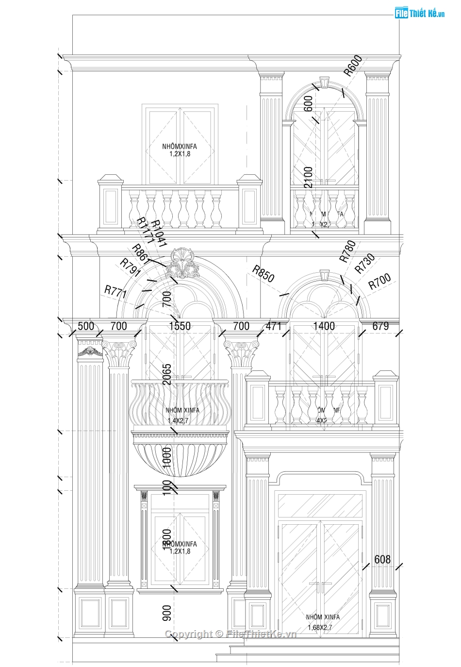 nhà phố tân cổ điển,nhà phố tân cổ điển 3 tầng,nhà phố 3 tầng,file cad nà phố 3 tầng,bản vẽ nhà phố 3 tầng