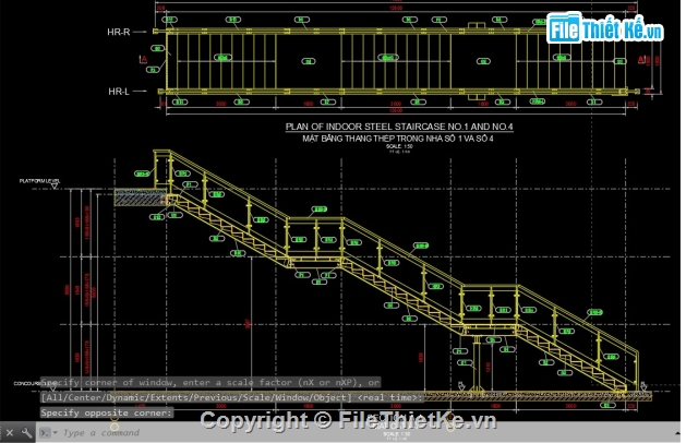 Bản vẽ chi tiết,Cầu thang thép,đường sắt trên cao,Nhổn- Kim Mã