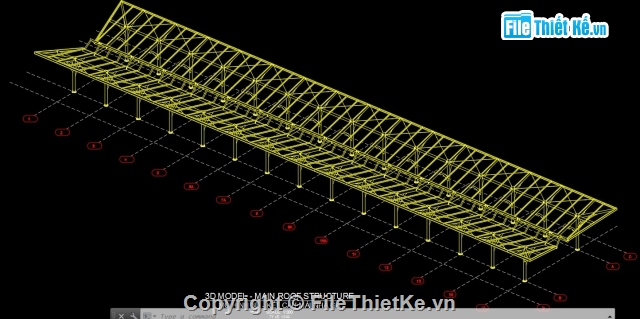 Bản vẽ thi công,Bản vẽ chi tiết mái chính nha ga,Kết cấu thép,đường sắt trên cao,Nhổn - Kim mã