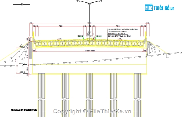 dầm bản rỗng,cầu 3 nhịp,dầm bản 22m,dẩm bản căng trước,mố trụ cầu,cầu vượt đường