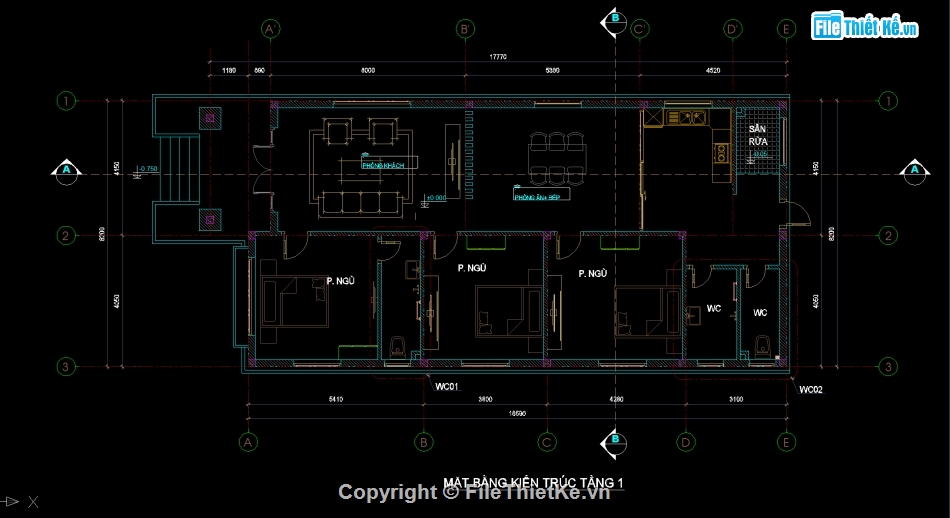 thiết kế nhà cấp 4,biệt thự mái nhật 1 tầng,File cad nhà cấp 4,full bản vẽ nhà cấp 4 file cad