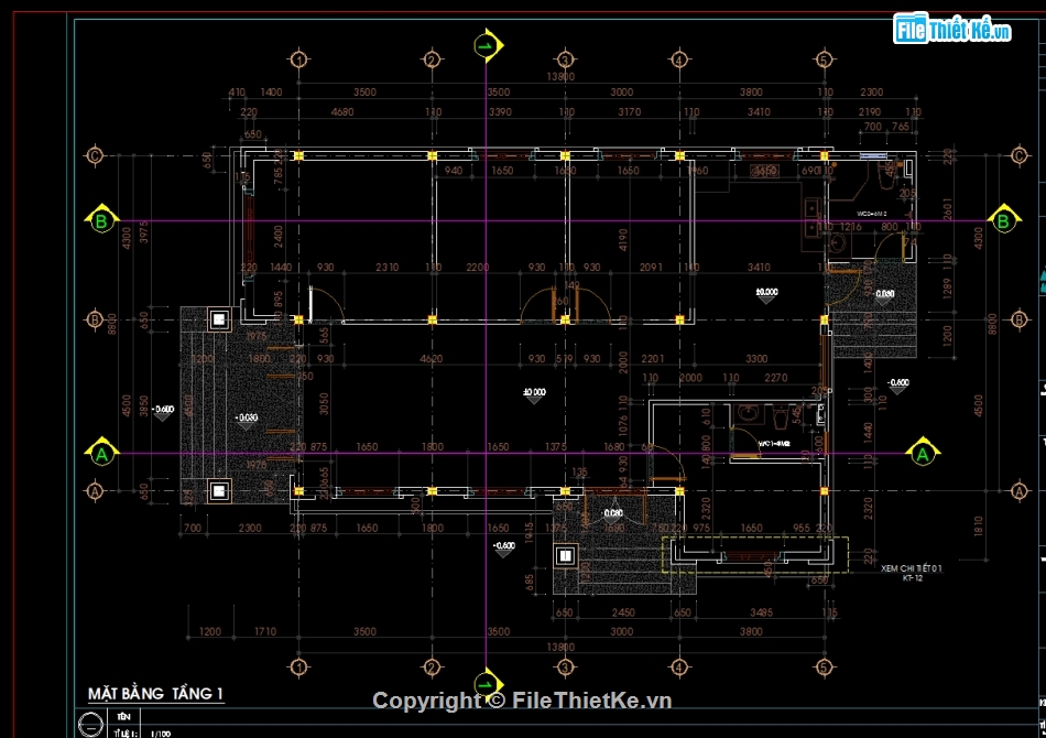 thiết kế nhà cấp 4,thiết kế bản vẽ thi công,nhà cấp 4 mái nhật 4 phòng ngủ,autocad nhà cấp 4,nhà cấp 4 8.8x13.8m,nhà cấp 4 mái nhật