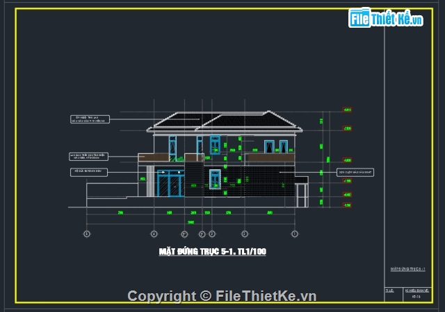 Kiến trúc biệt thự 2 tầng,chi tiết biệt thự 2 tầng,biệt thự vườn,mái thái,bản vẽ biệt thự 2 tầng,biệt thự 2 tầng 20.4x25m