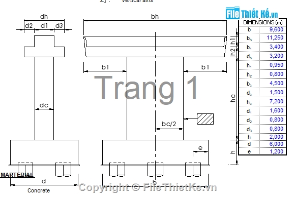 Cầu,trụ,Full,dam super T,Trụ T ngược,bảng tính