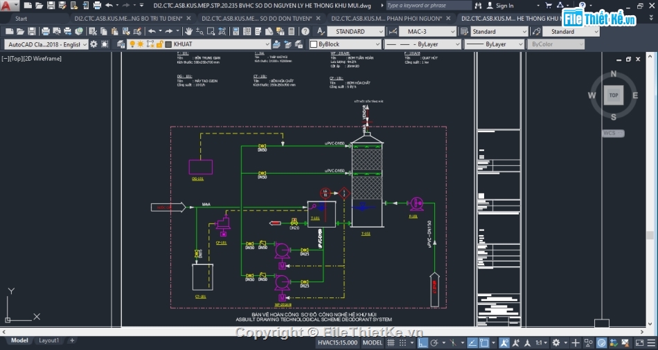 xử lý nước thải,cấp thoát nước,bản vẽ cơ điện,nước thải sản xuất,bản vẽ hoàn công