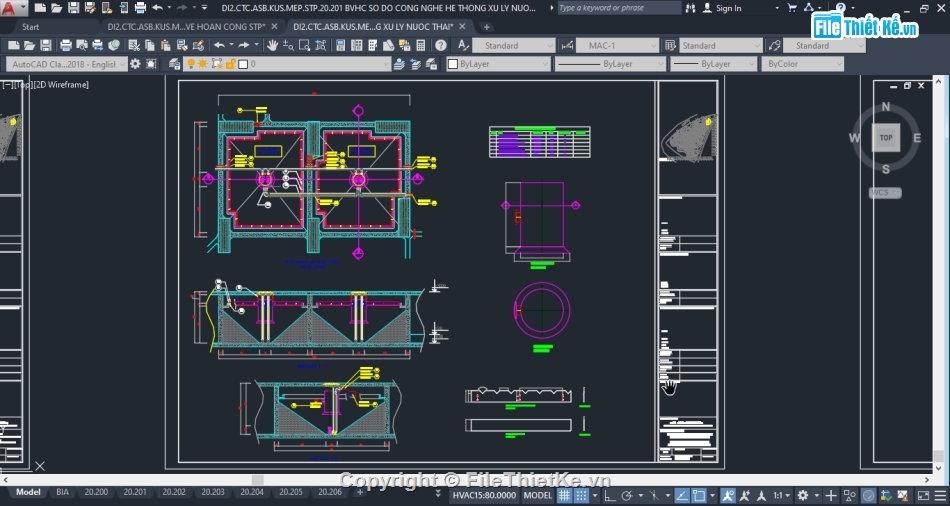 xử lý nước thải,cấp thoát nước,bản vẽ cơ điện,nước thải sản xuất,bản vẽ hoàn công