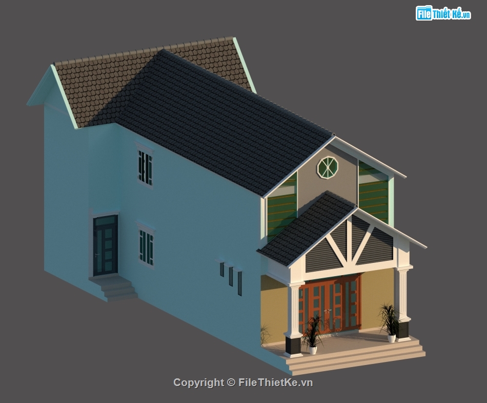 Nhà 2 tầng 7x16.7m,File cad nhà 2 tầng,Autocad nhà 2 tầng,bản vẽ nhà 2 tầng,Nhà 2 tầng chữ L