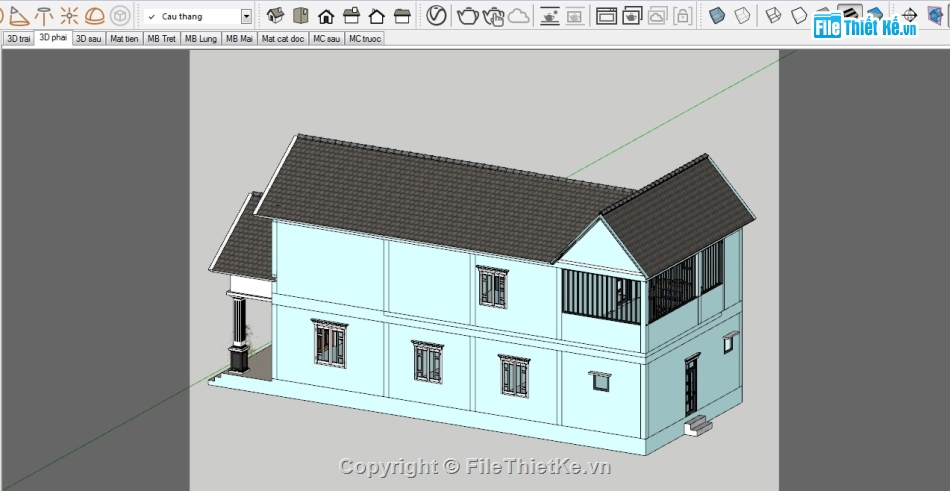 Nhà 2 tầng 7x16.7m,File cad nhà 2 tầng,Autocad nhà 2 tầng,bản vẽ nhà 2 tầng,Nhà 2 tầng chữ L