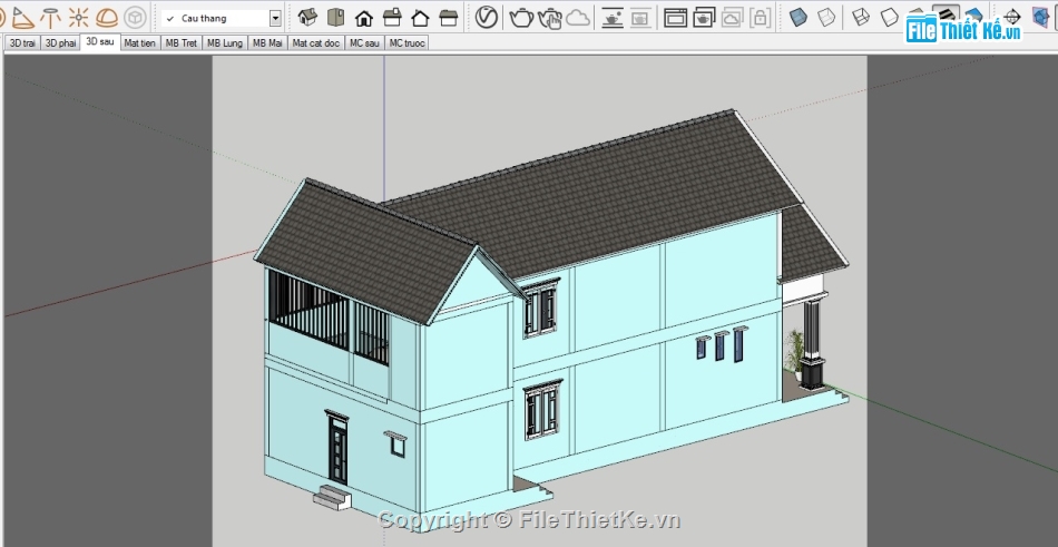 Nhà 2 tầng 7x16.7m,File cad nhà 2 tầng,Autocad nhà 2 tầng,bản vẽ nhà 2 tầng,Nhà 2 tầng chữ L