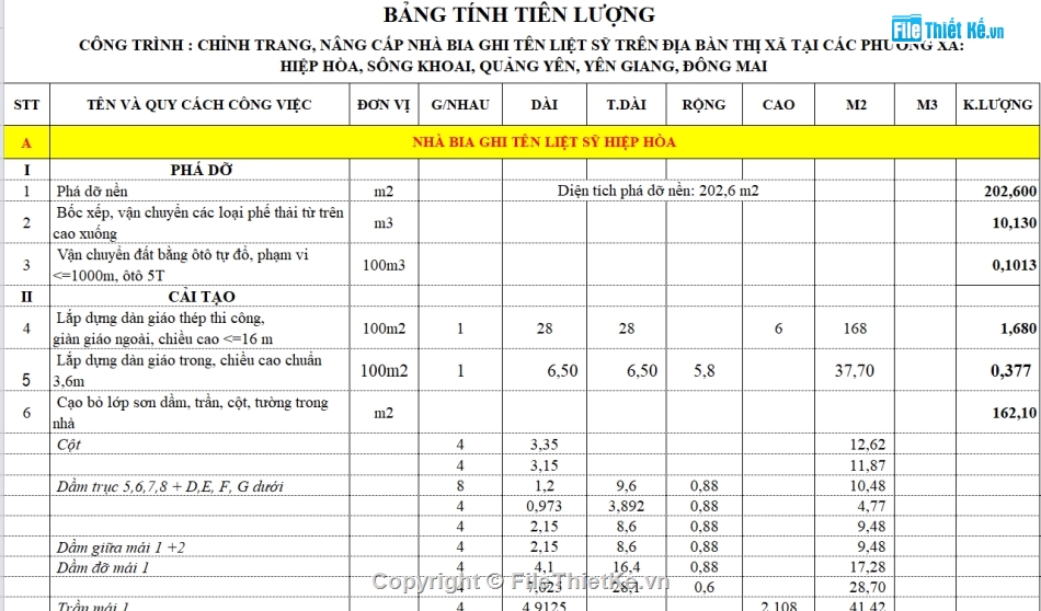 Bản vẽ,liệt sĩ,tượng đài liệt sĩ,dự toán