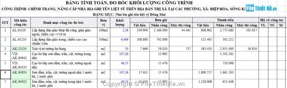 Bản vẽ,liệt sĩ,tượng đài liệt sĩ,dự toán