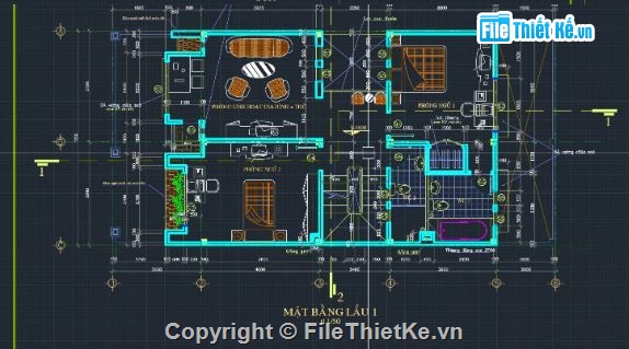 biệt thự 3 tầng,file cad biệt thự 3 tầng,biệt thự 3 tầng cad