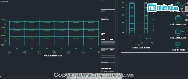 bản vẽ nhà xưởng,nhà xưởng kích thước 46x251m,bản vẽ thiết kế nhà xưởng,nhà xưởng kết cấu thép