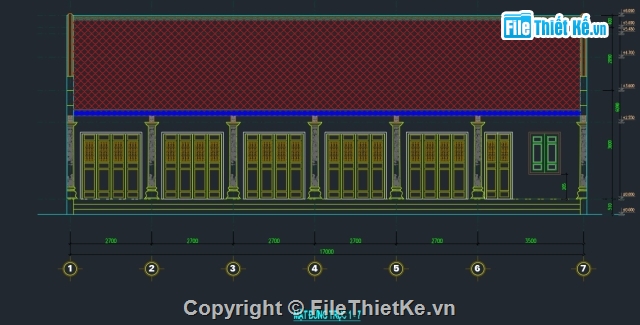 Bản vẽ thi công chùa,Bản vẽ thi công,file thiết kế đình chùa,nhà khách đền thờ,nhà khách đình