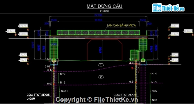 cầu bộ hành,cầu đi bộ bằng thép,bản vẽ cầu đi bộ,cầu thép,dầm I600