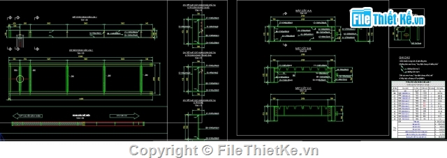 cầu bộ hành,cầu đi bộ bằng thép,bản vẽ cầu đi bộ,cầu thép,dầm I600