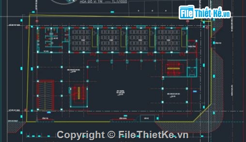 bản vẽ trường học 5 tầng,trường học file cad,file cad trường học