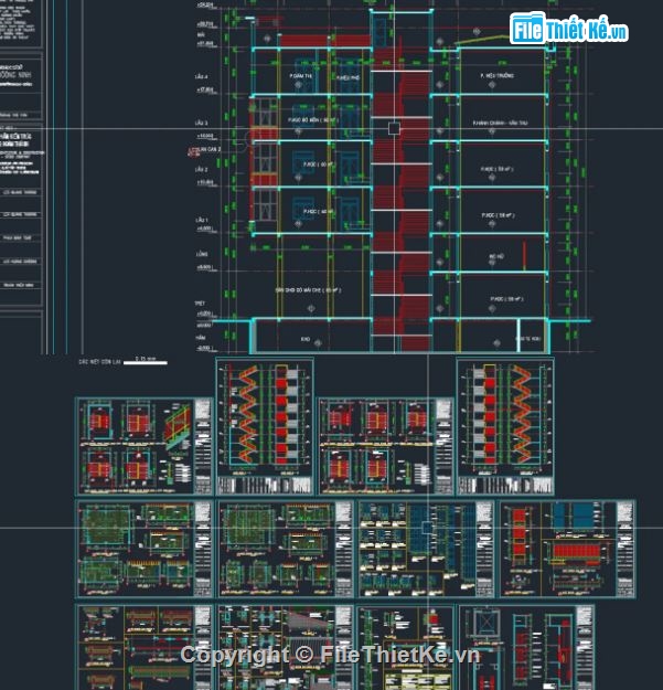 bản vẽ trường học 5 tầng,trường học file cad,file cad trường học