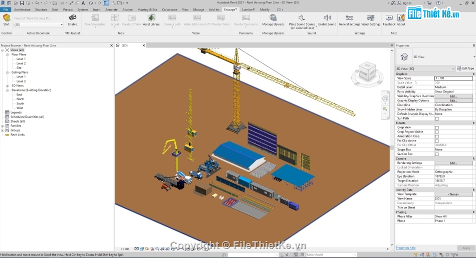 revit thi cong,3d thi cong,bien phap thi cong,Máy thi công,thi công,công nghệ thi công