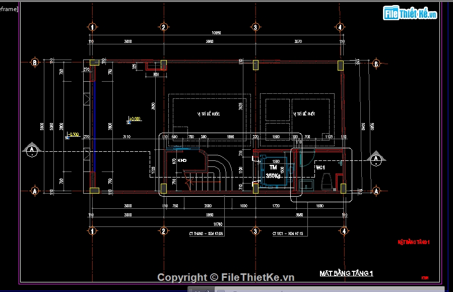 Nhà nghỉ 6 tầng 5.5x10.6m,File cad nhà nghỉ 6 tầng,nhà nghỉ 6 tầng file cad,autocad nhà nghỉ 6 tầng,bản vẽ nhà nghỉ 6 tầng