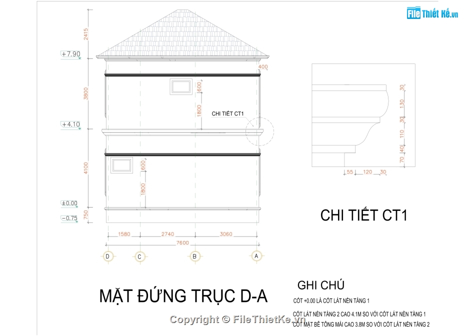 Biệt thự 2 tầng mái Nhật,File cad biệt thự 2 tầng,Biệt thự 2 tầng file cad,autocad biệt thự 2 tầng,bản vẽ biệt thự 2 tầng