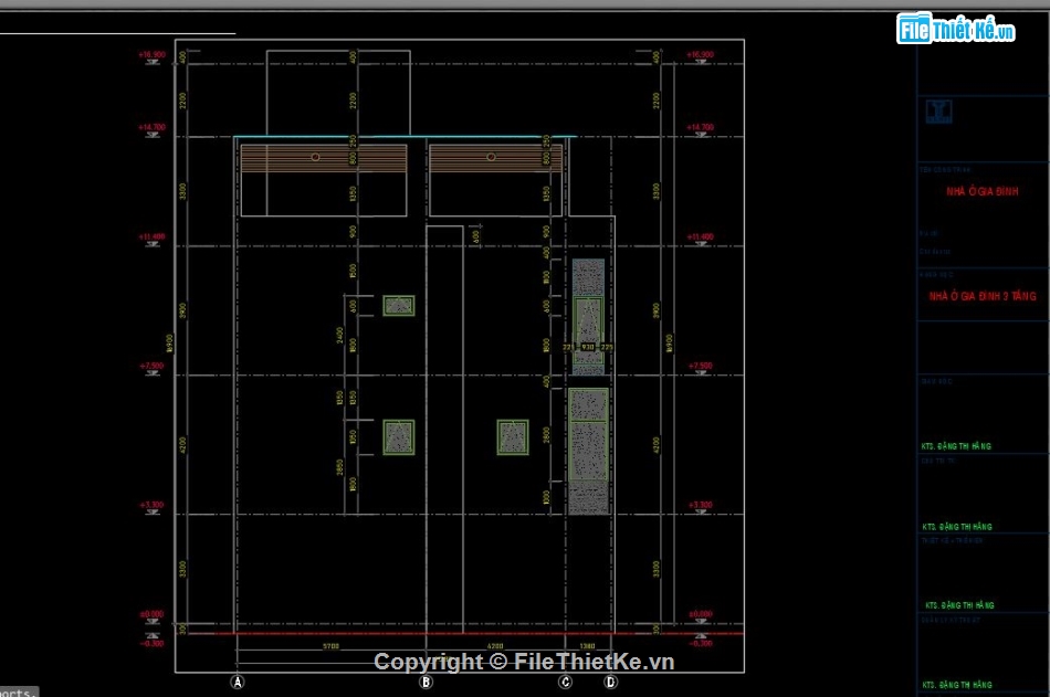 nhà phố 3 tầng,bản vẽ nhà văn phòng,file cad nhà phố,bản vẽ nhà phố
