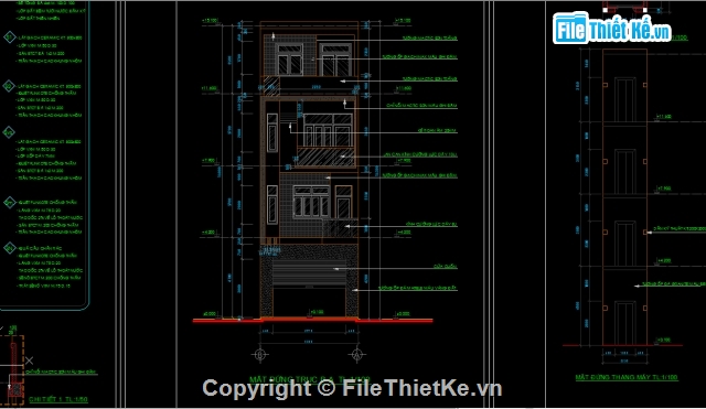 Nhà phố 4 tầng,kiến trúc 4 tầng,Bản vẽ Nhà phố,Filethietke nhà phố 5.05x18.7m,Filethietke nhà phố 4