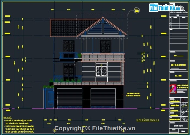 bản vẽ 3 tầng,biệt thự 3 tầng,nhà phố 3 tầng,biệt thự mái thái,mẫu nhà 3 tầng mái thái,biệt thự 3 tầng mái thái