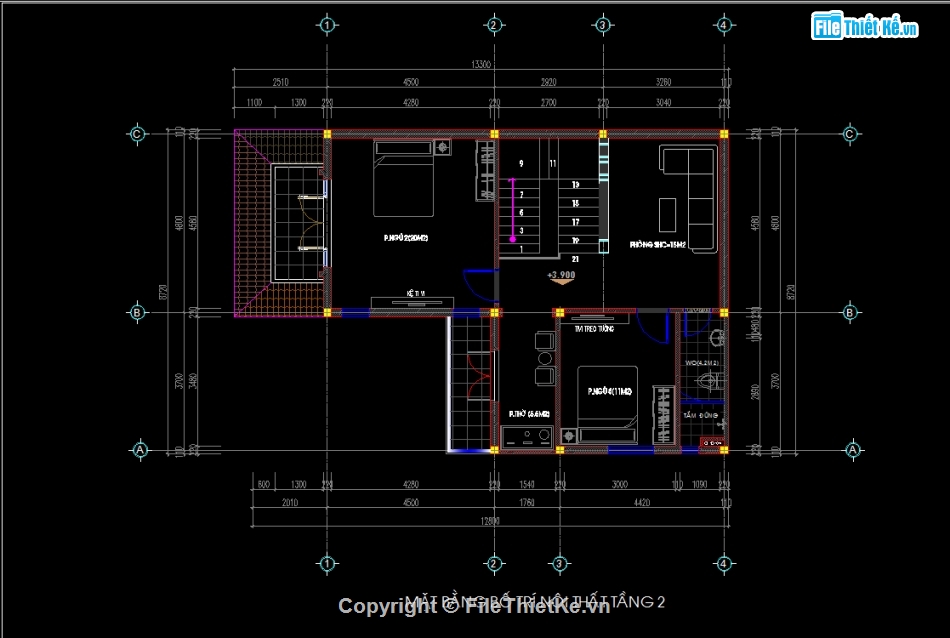 bản vẽ 2 tầng,biệt thự mái nhật chữ L,biệt thự 2 tầng mái nhật,file cad biệt thự 2 tầng,biệt thự mái nhật