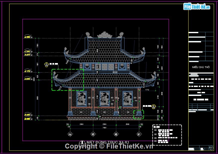 bản vẽ miến chủ thộ 7.5x7.5m,mẫu nhà thờ 7.5x7.5m,thiết kế đề thờ,full bản vẽ nhà thờ
