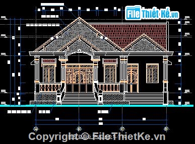 kiến trúc + kết cấu biệt thự 1 tầng,sketchup kiến trúc biệt thự 1 tầng,bản vẽ biệt thự tân cổ điển full,bản vẽ biệt thự 1 tầng,biệt thự 1 tầng 13x16.65m