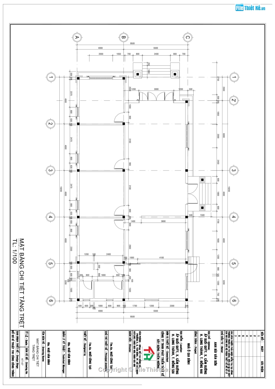 Biệt thự vườn 9.5x19.2m,File cad biệt thự vườn mái thái,Bản vẽ biệt thự 1 tầng,biệt thự 1 tầng,Biệt thự vườn mái thái